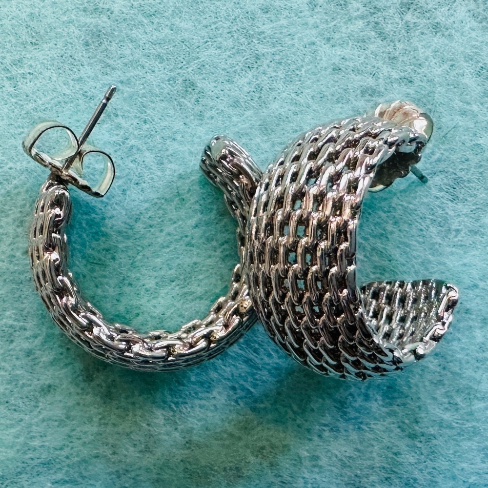 Silver Braided Earrings